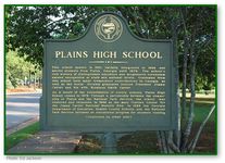 Plains High School (Side 1) historical marker