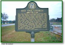 Red Oak Church historical marker