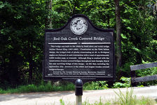 Red Oak Creek Covered Bridge historical marker