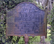 Road to Sunbury historical marker