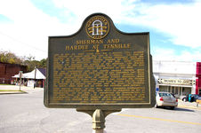 Sherman and Hardee at Tennille historical marker