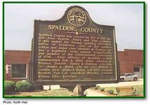 Spalding County historical marker