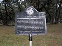 St. Simons Park historical marker