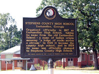 Stephens County High School historical marker