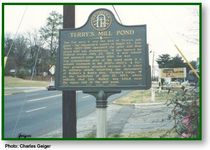 Terry's Mill Pond historical marker