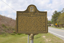 The Evacuation of Gordon historical marker