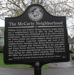 The McCarty Neighborhood historical marker