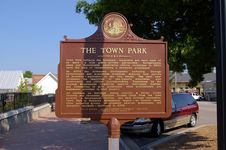 The Town Park historical marker