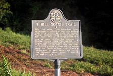 Three Notch Trail historical marker