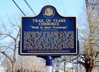 Trail of Tears Cherokee historical marker