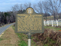 Turnwold Plantation historical marker
