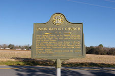 Union Baptist Church historical marker