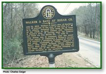 Walker & Bate at Sugar Cr. historical marker