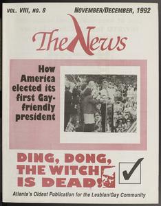 The News : a publication of the Atlanta Gay Center, 1992 November 1