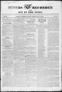 Miners recorder and spy in the west, 1834 May 3
