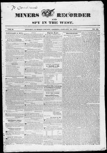 Miners recorder and spy in the west, 1835 January 10