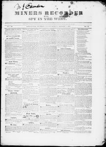 Miners recorder and spy in the west, 1837 January 7