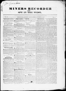 Miners recorder and spy in the west, 1837 October 14