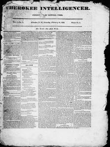 Cherokee intelligencer, 1833 February 16