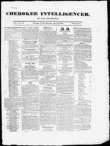 Cherokee intelligencer, 1833 April 13
