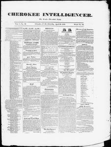 Cherokee intelligencer, 1833 April 20