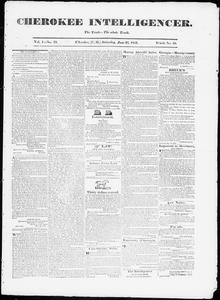 Cherokee intelligencer, 1833 June 22