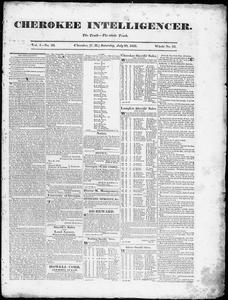 Cherokee intelligencer, 1833 July 20