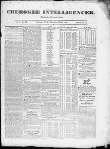 Cherokee intelligencer, 1833 July 27