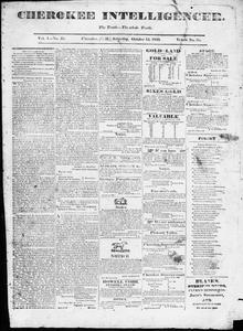 Cherokee intelligencer, 1833 October 12