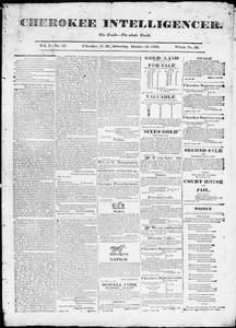 Cherokee intelligencer, 1833 October 19