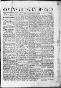 Savannah daily herald, 1865 February 14