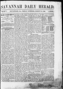 Savannah daily herald, 1865 March 10