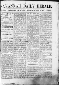 Savannah daily herald, 1865 March 14