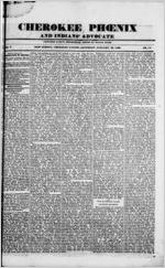 Cherokee phoenix, and Indians’ advocate, 1833 January 26