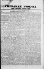 Cherokee phoenix, and Indians’ advocate, 1834 March 15