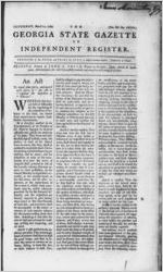The Georgia state gazette, or, Independent register, 1789 March 21