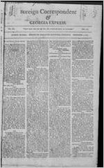 Foreign correspondent & Georgia express, 1810 September 1