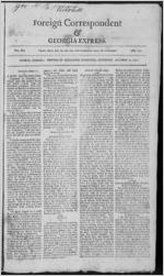 Foreign correspondent & Georgia express, 1810 October 20
