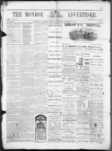 The Monroe advertiser, 1873 October 28