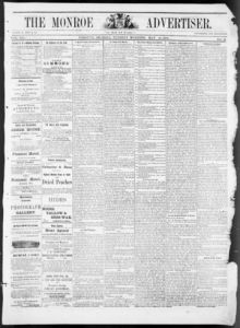 The Monroe advertiser, 1876 May 23