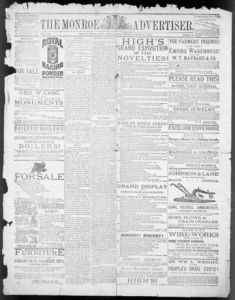 The Monroe advertiser, 1884 October 31