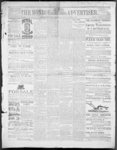 The Monroe advertiser, 1884 December 5