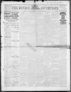 The Monroe advertiser, 1885 August 11