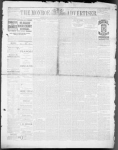 The Monroe advertiser, 1885 August 25