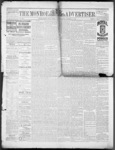 The Monroe advertiser, 1885 September 15