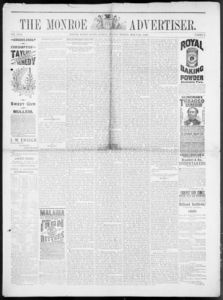The Monroe advertiser, 1886 March 23
