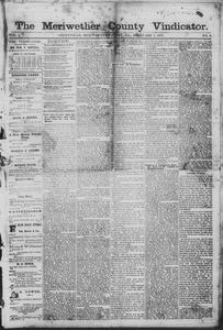 The Meriwether County vindicator, 1873 February 7