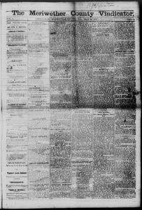 The Meriwether County vindicator, 1873 May 30
