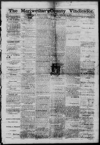 The Meriwether County vindicator, 1873 August 15