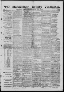 The Meriwether County vindicator, 1874 June 12